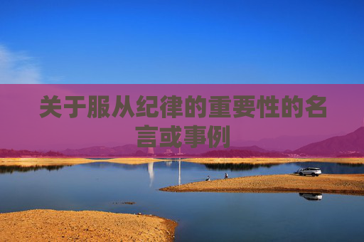 关于服从纪律的重要性的名言或事例