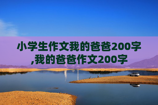 小学生作文我的爸爸200字,我的爸爸作文200字