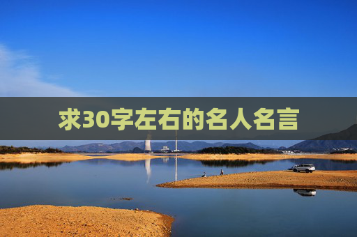 求30字左右的名人名言