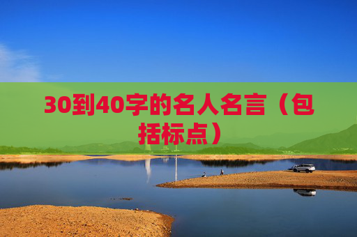 30到40字的名人名言（包括标点）