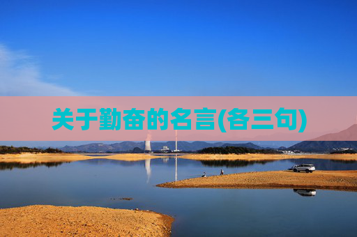 关于勤奋的名言(各三句)