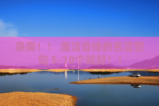 急需！！ 廉洁自律的名言警句 5-10个就好！！