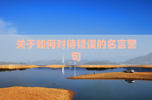 关于如何对待错误的名言警句