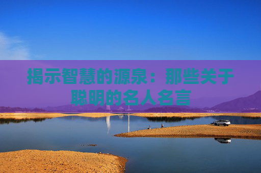 揭示智慧的源泉：那些关于聪明的名人名言
