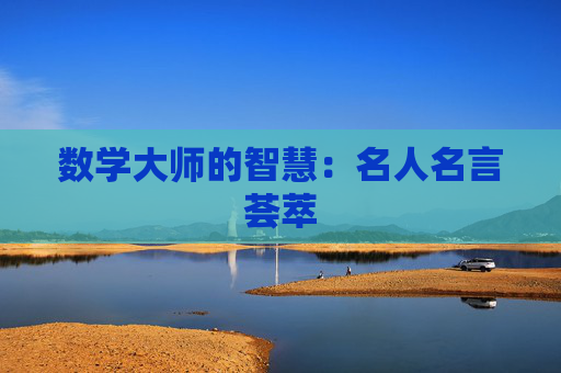 数学大师的智慧：名人名言荟萃