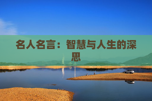 名人名言：智慧与人生的深思