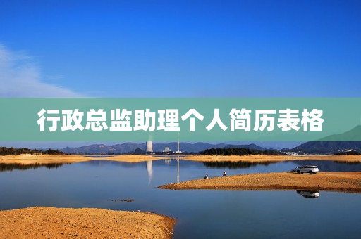 行政总监助理个人简历表格